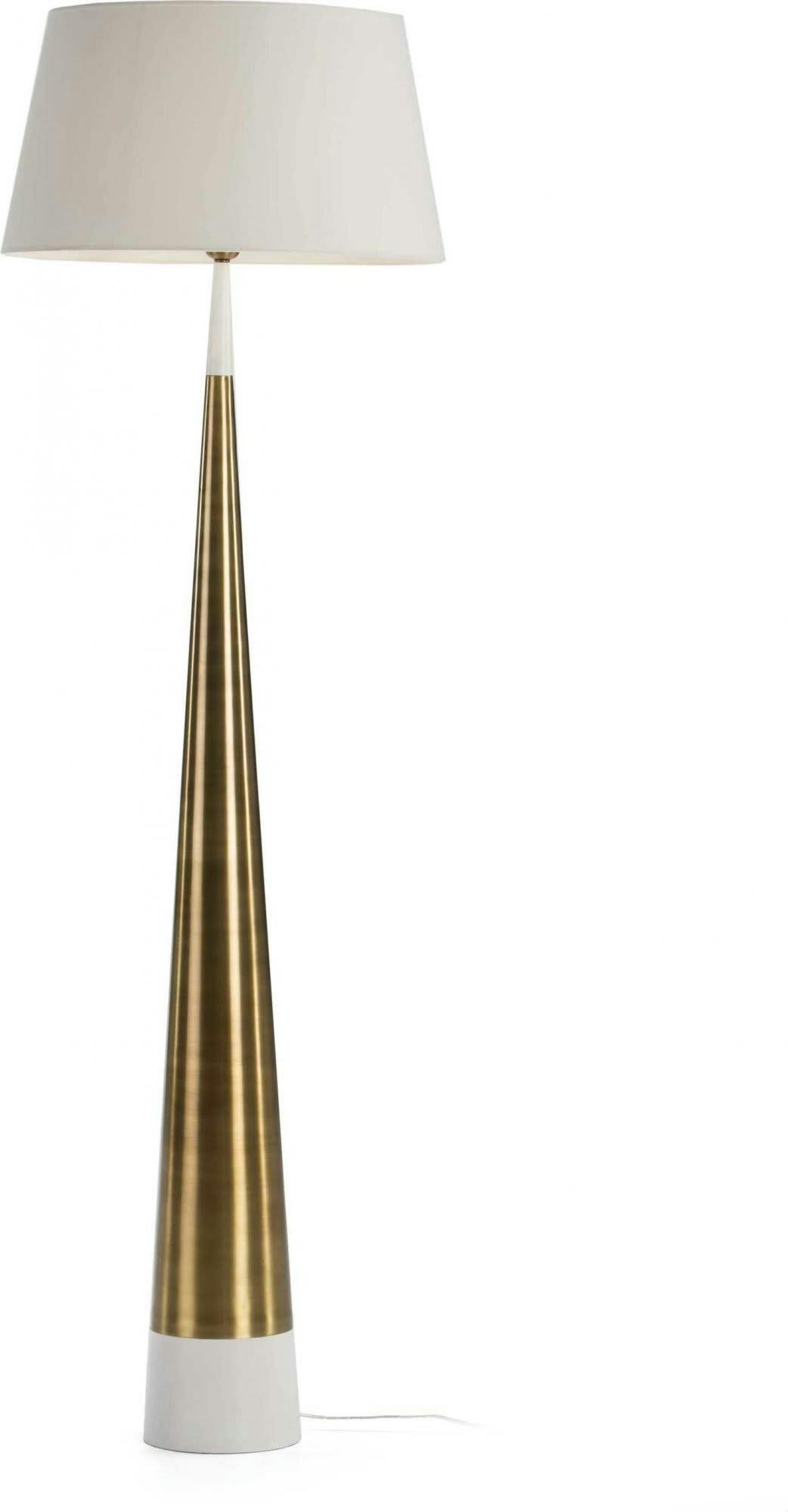ALCANO - Lampadaire Marbre Or 18x18x140 cm