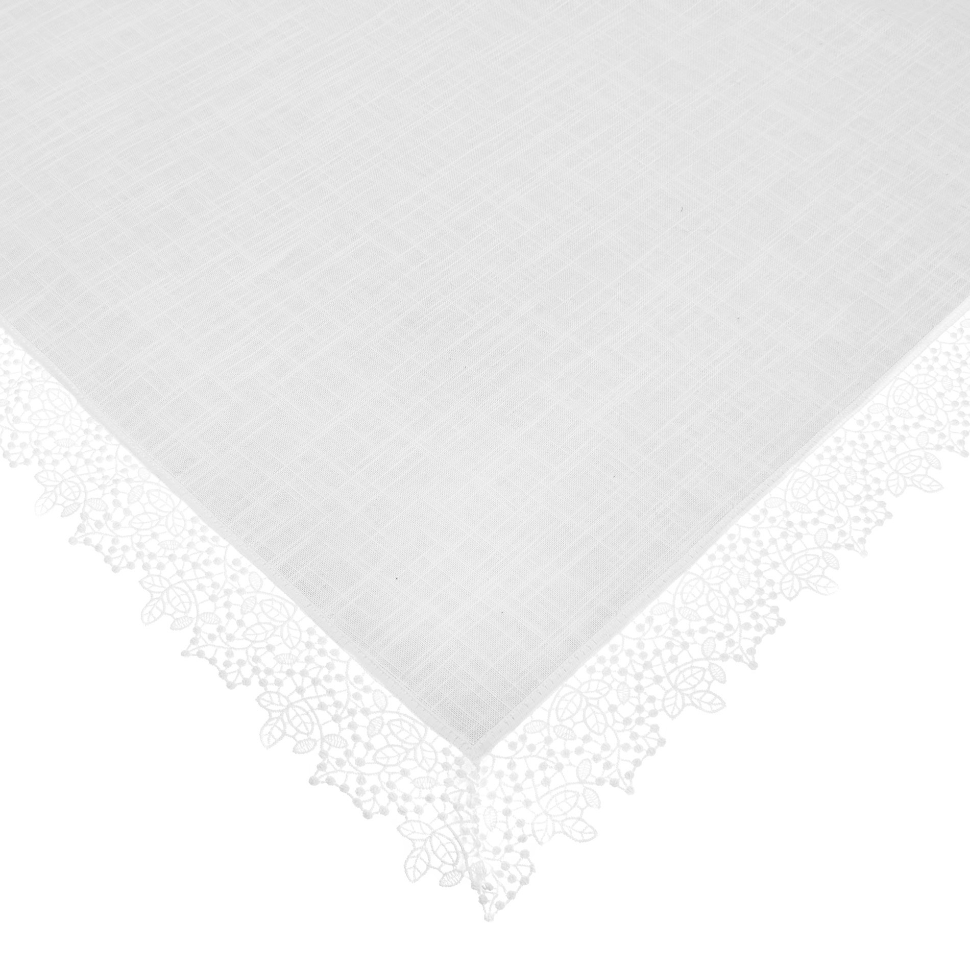 Centrotavola puro cotone bordo in pizzo