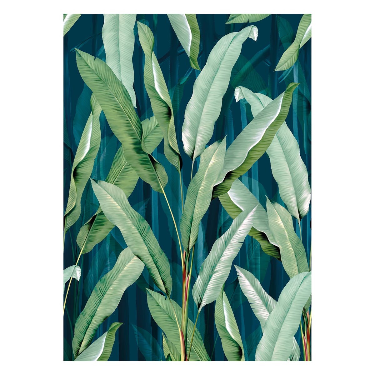 Superfresco Easy Fotobehang - Leaves Green - Blauw/Groen - 280x200cm