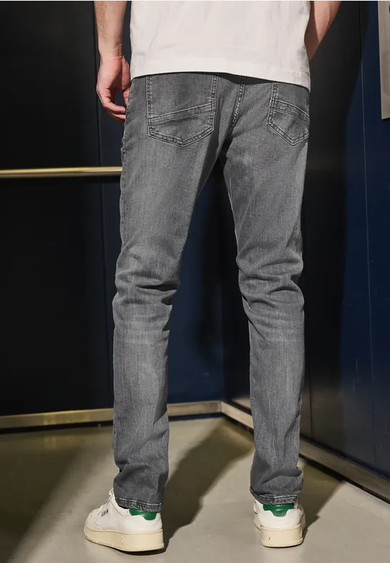 Graue Regular Fit Jeans