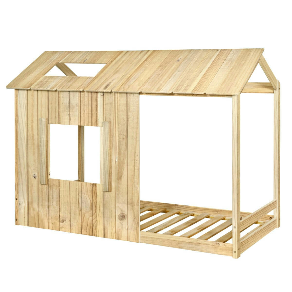 KOH - Lit cabane 90x190 cm bois massif bois