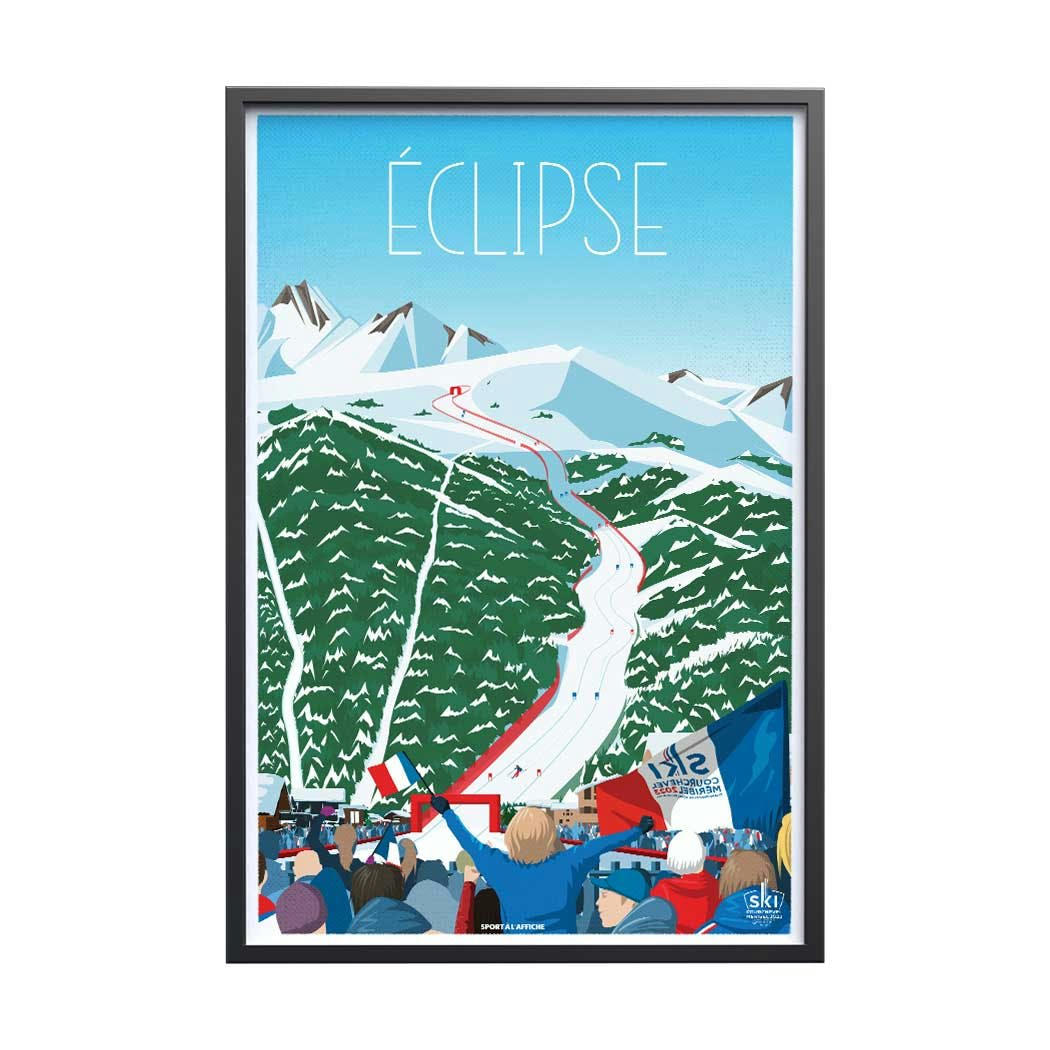 SKI - Affiche Ski - Courchevel Méribel 2023 Eclipse 30x40cm