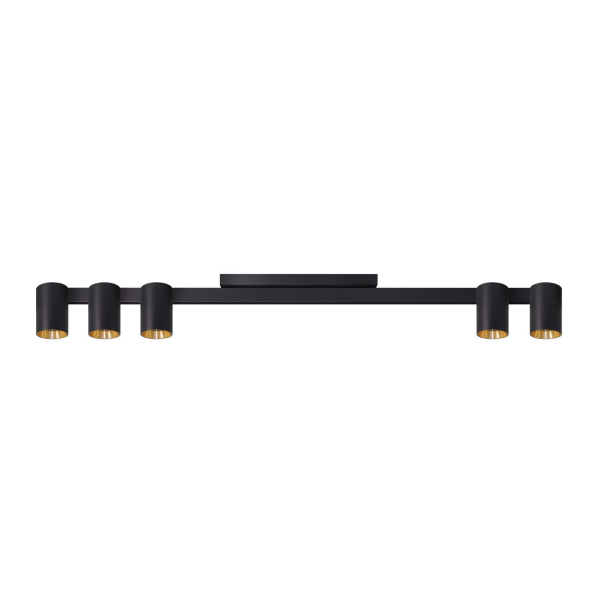 Spot listwa czarno-złoty Maribel 5xGU10x10W wym:13x100x6cm IP20 Polux