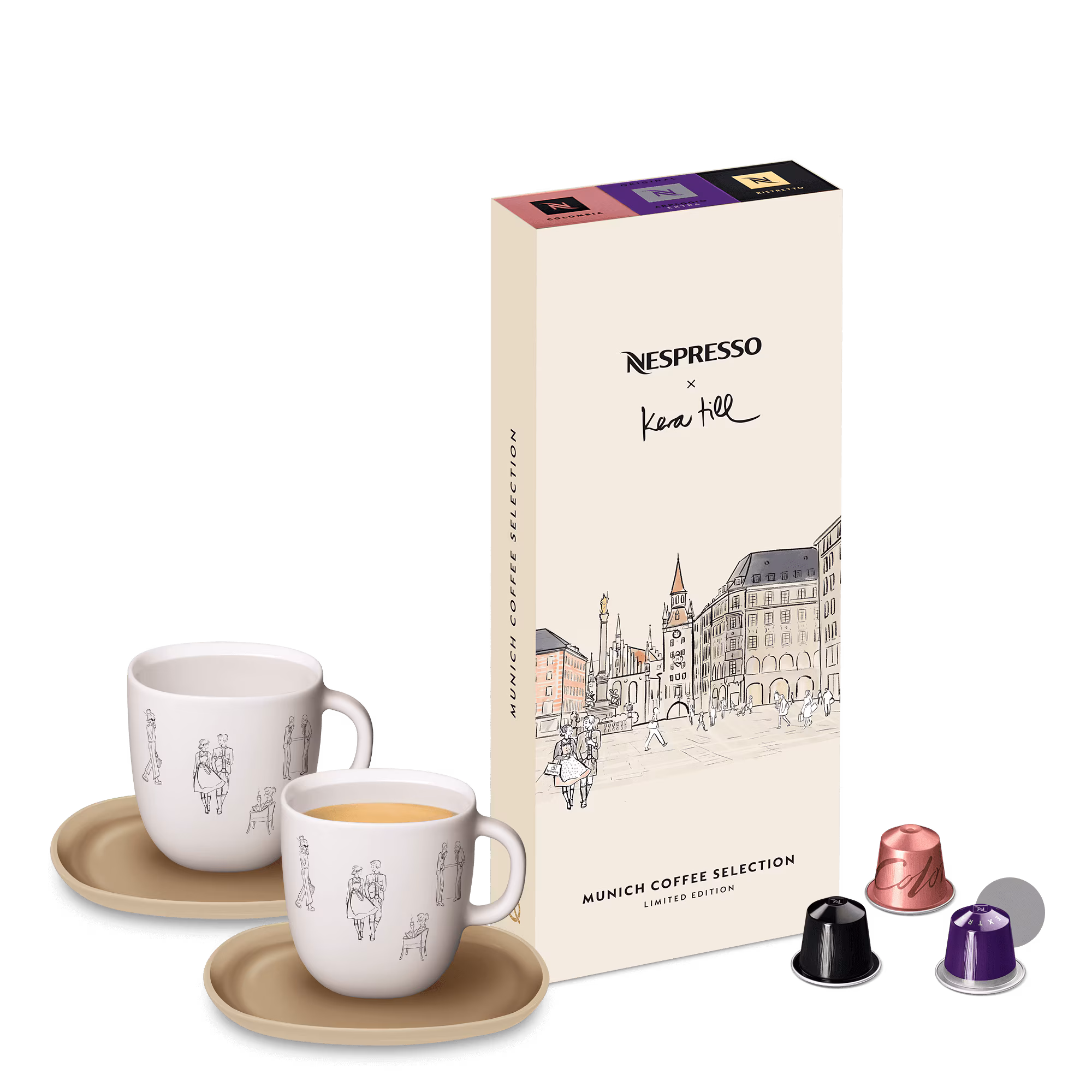 Munich Coffee Selection and Kera Till Lungo cups - Nespresso