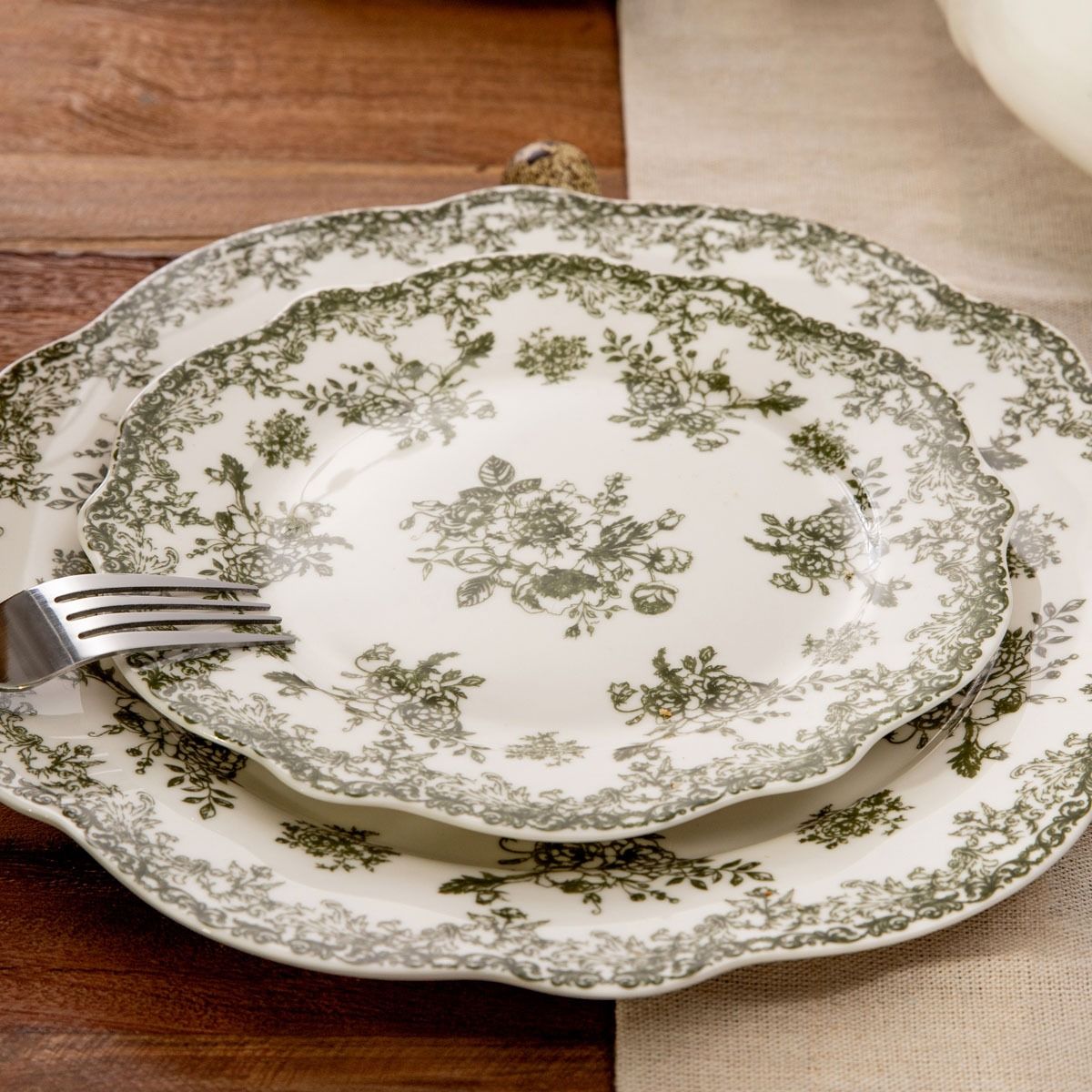 Talerz LOURRY deserowy zielony 19 cm