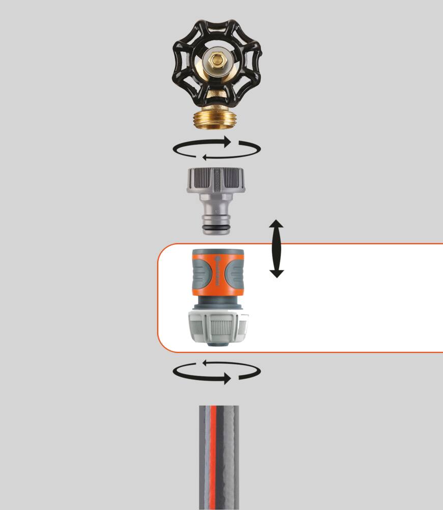 Gardena Classic 1/2-in Tap Female End Garden Hose Repair Connector