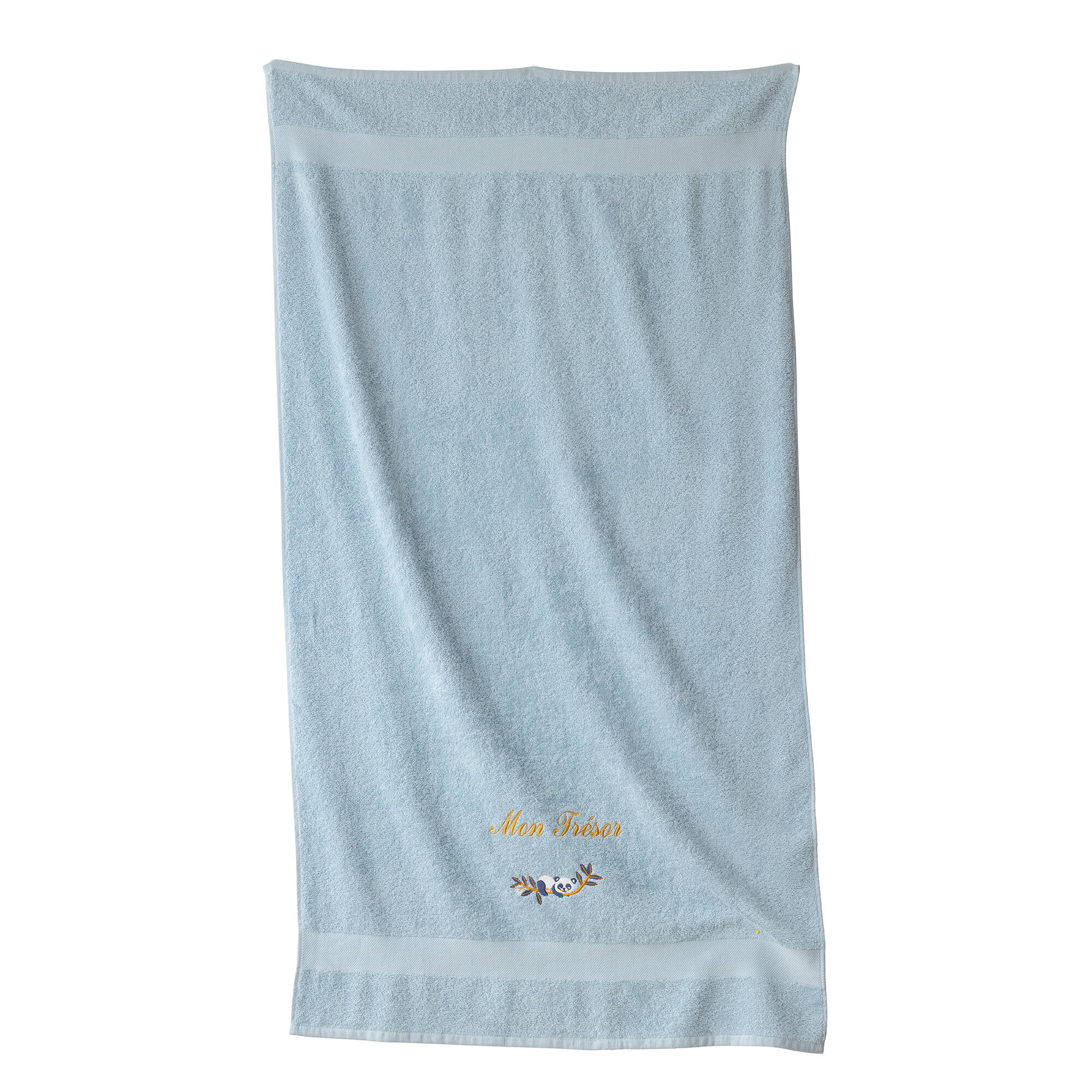 Collection éponge enfant brodée panda personnalisable, coton