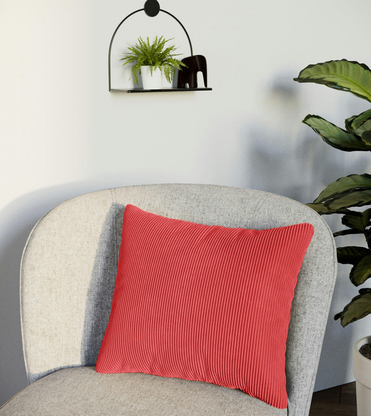 VIKTORIA - Coussin en velours rose déhoussable 40x40cm