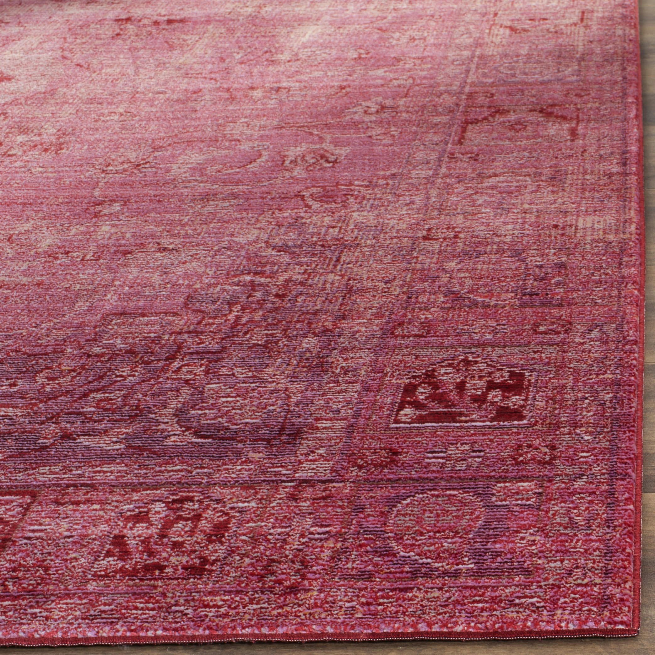VALENCIA - Tapis de salon interieur en rouge & rouge, 152 x 244 cm