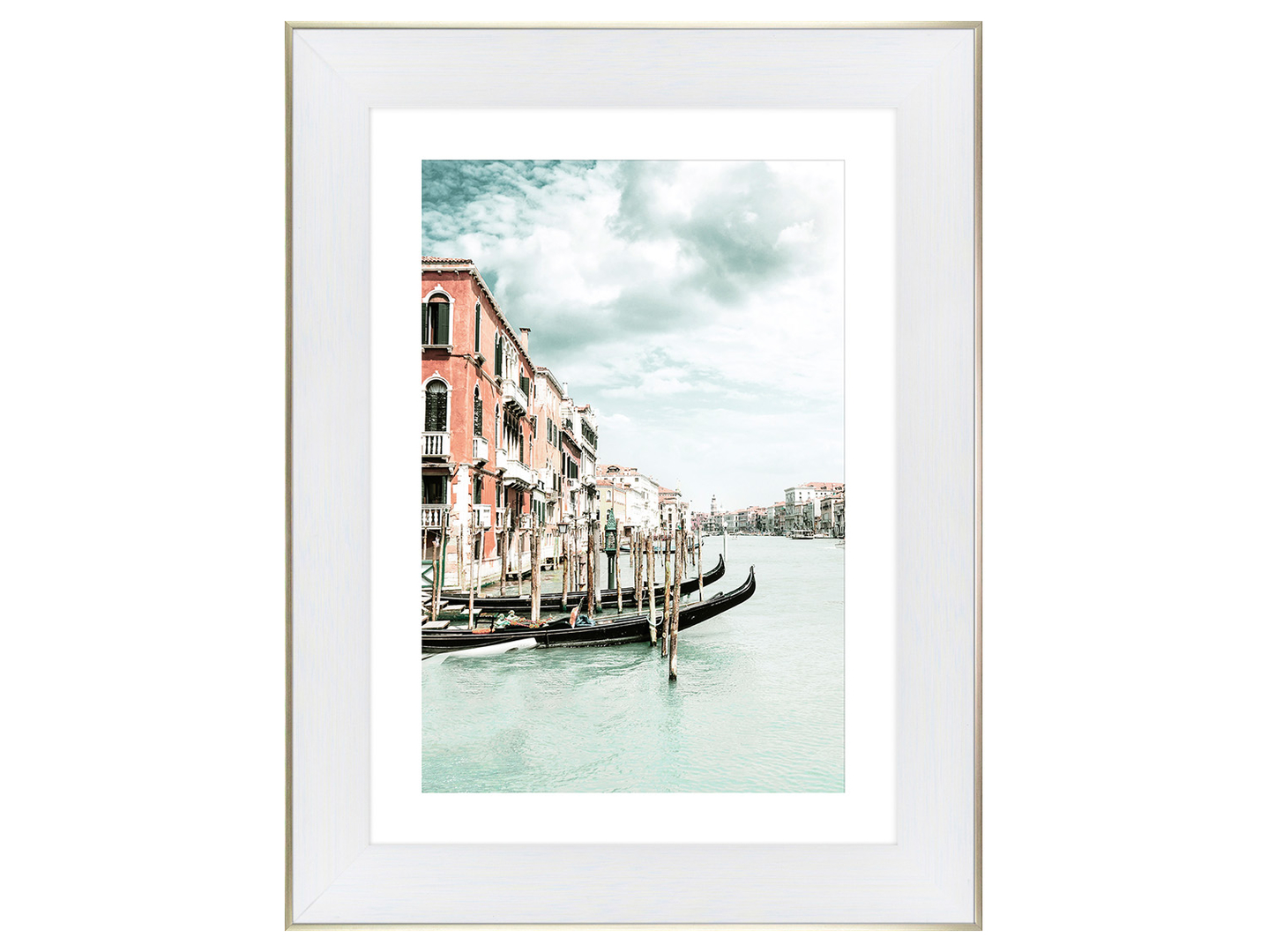 Obraz w ramie Venice View Of The Gondola 64x84 cm