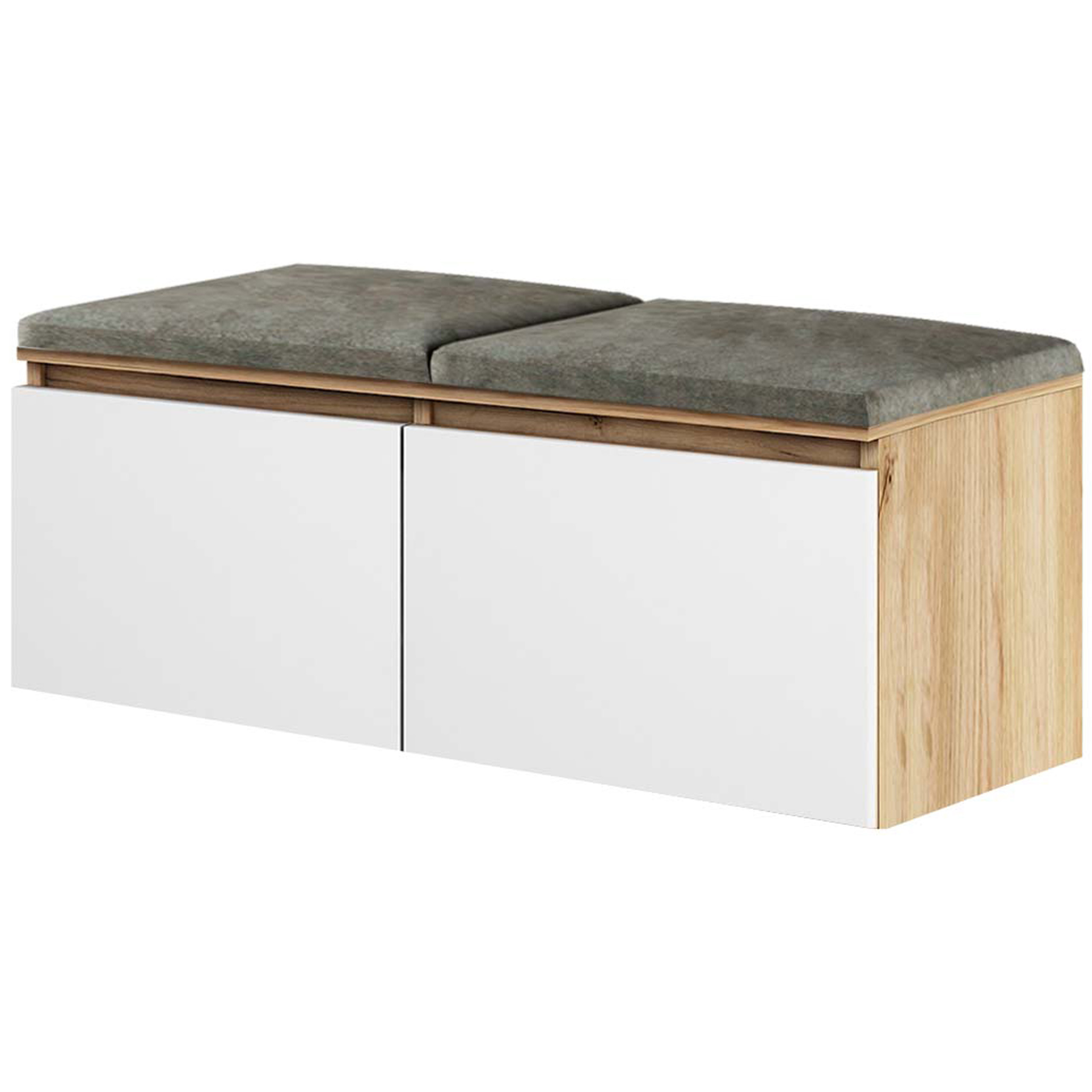 Szafka Megan 2 Dąb Craft Złoty/Biały/Szary 100X37X49 Cm