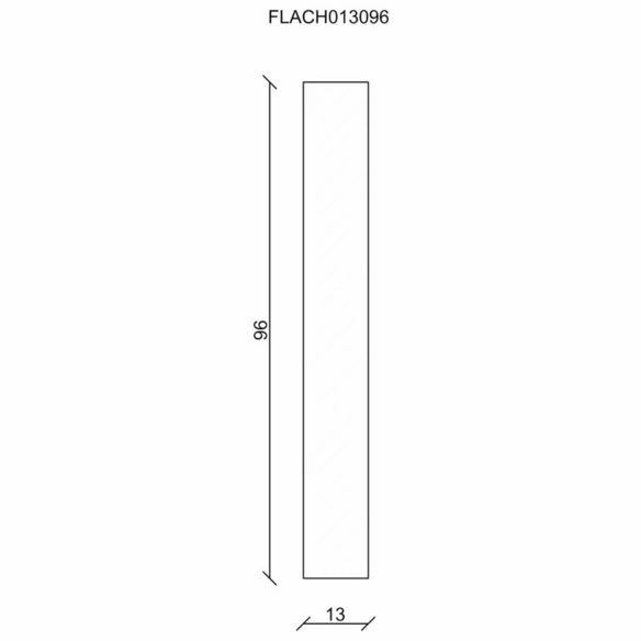 Flachleiste, Kiefernholz natur, LxHxT: 240 x 100 x 1,3 cm