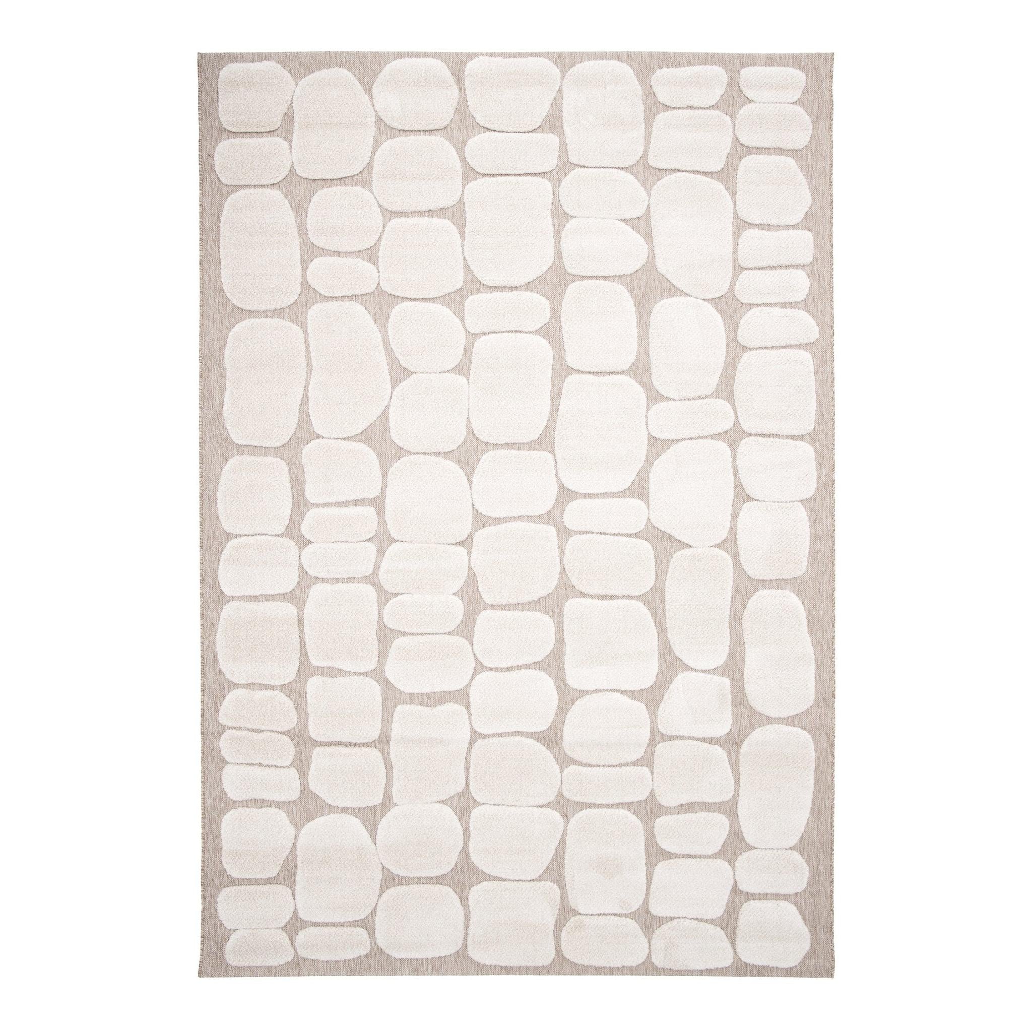 AFK Living vloerkleed Galet - reliëfeffect - beige - 160 x 230 cm