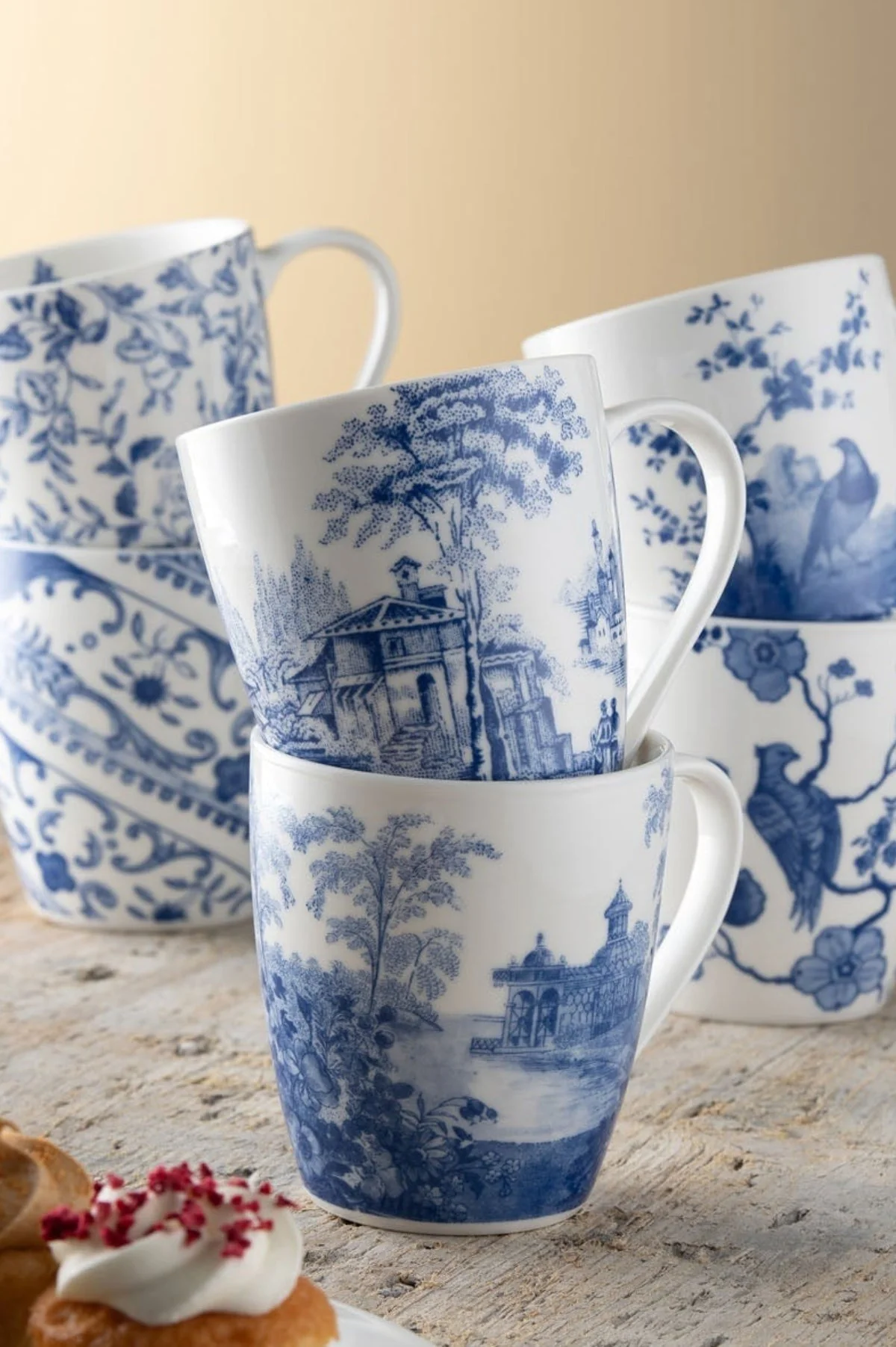 Archive Blue Mugs Set Of 6