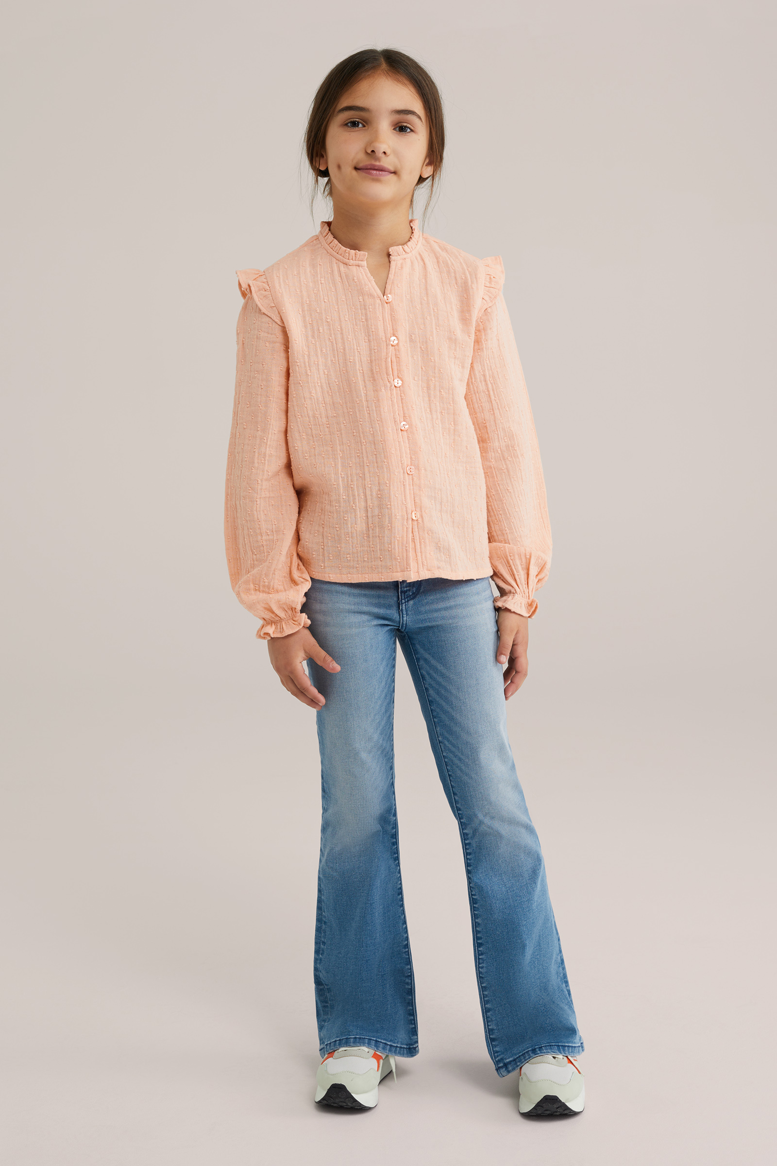 Meisjes blouse met structuur