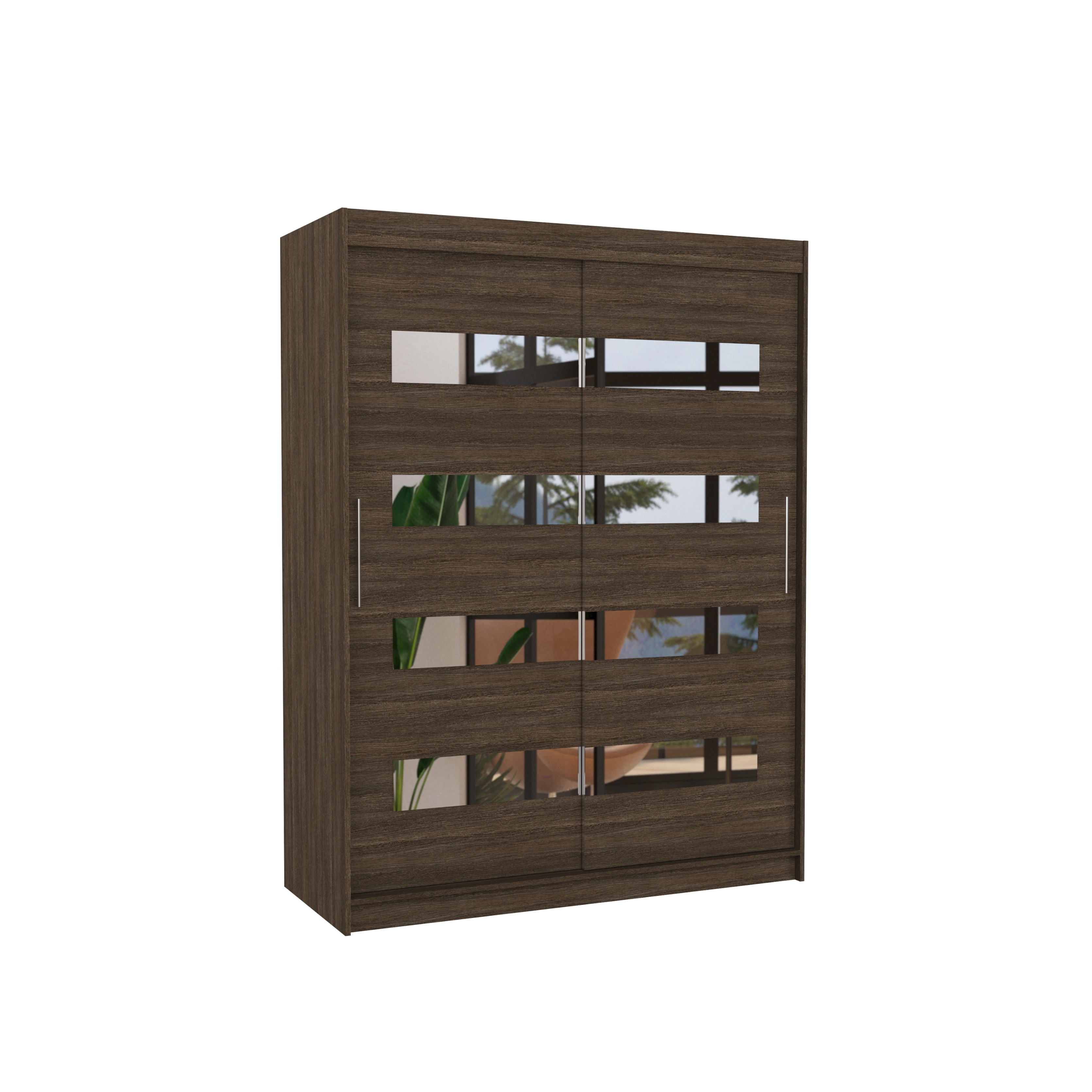Szafa przesuwna z lustrem BALTIC 150 Choco
