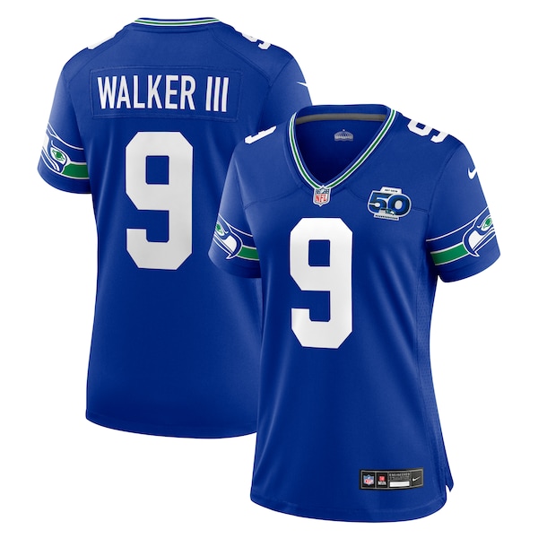 Kenneth Walker III Seattle Seahawks Nike Women's Alternate 2 50th Season Game Jersey - Royal/College Navy