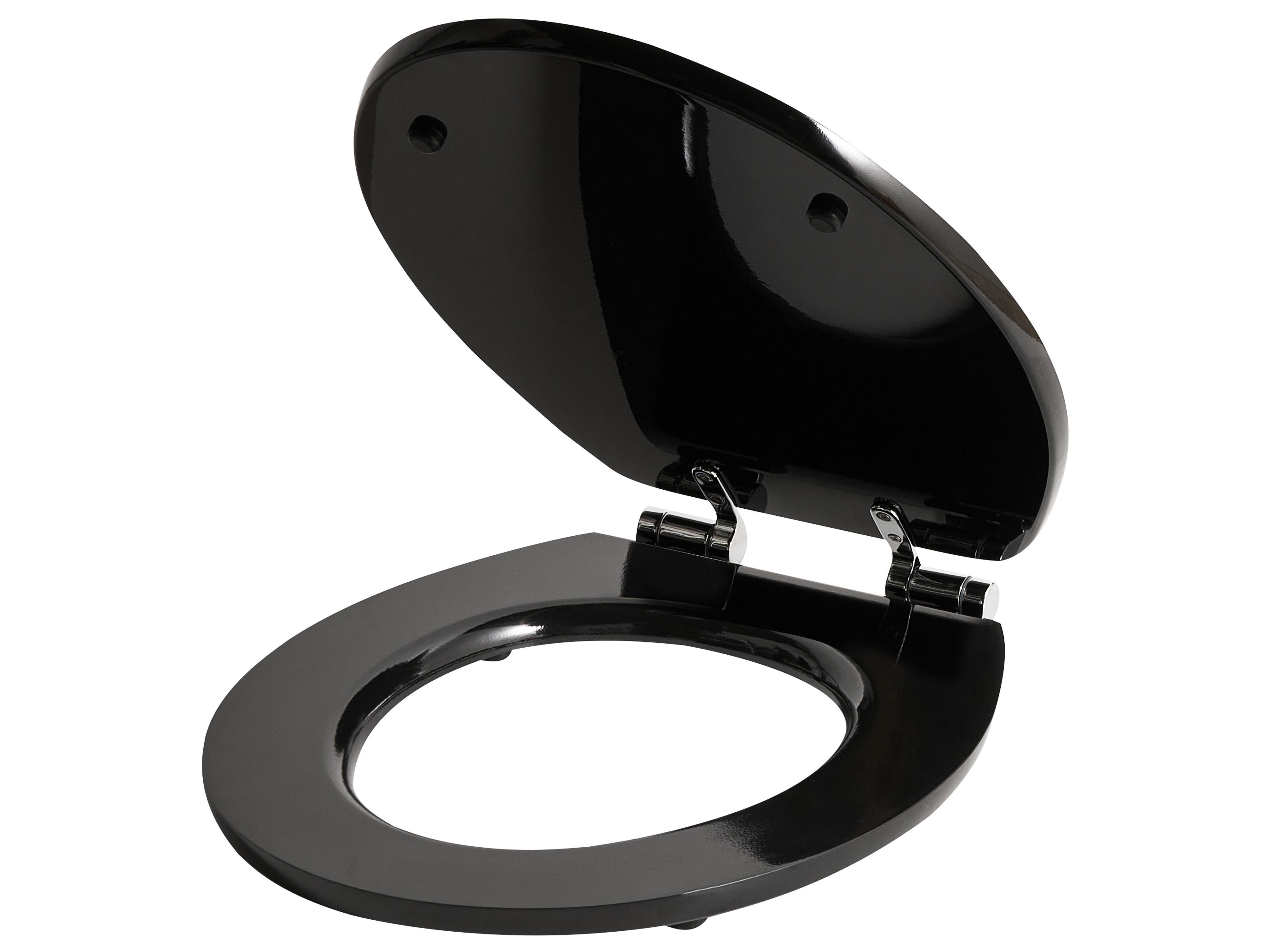 Toilet Seat INIRIDA Soft Close MDF Black