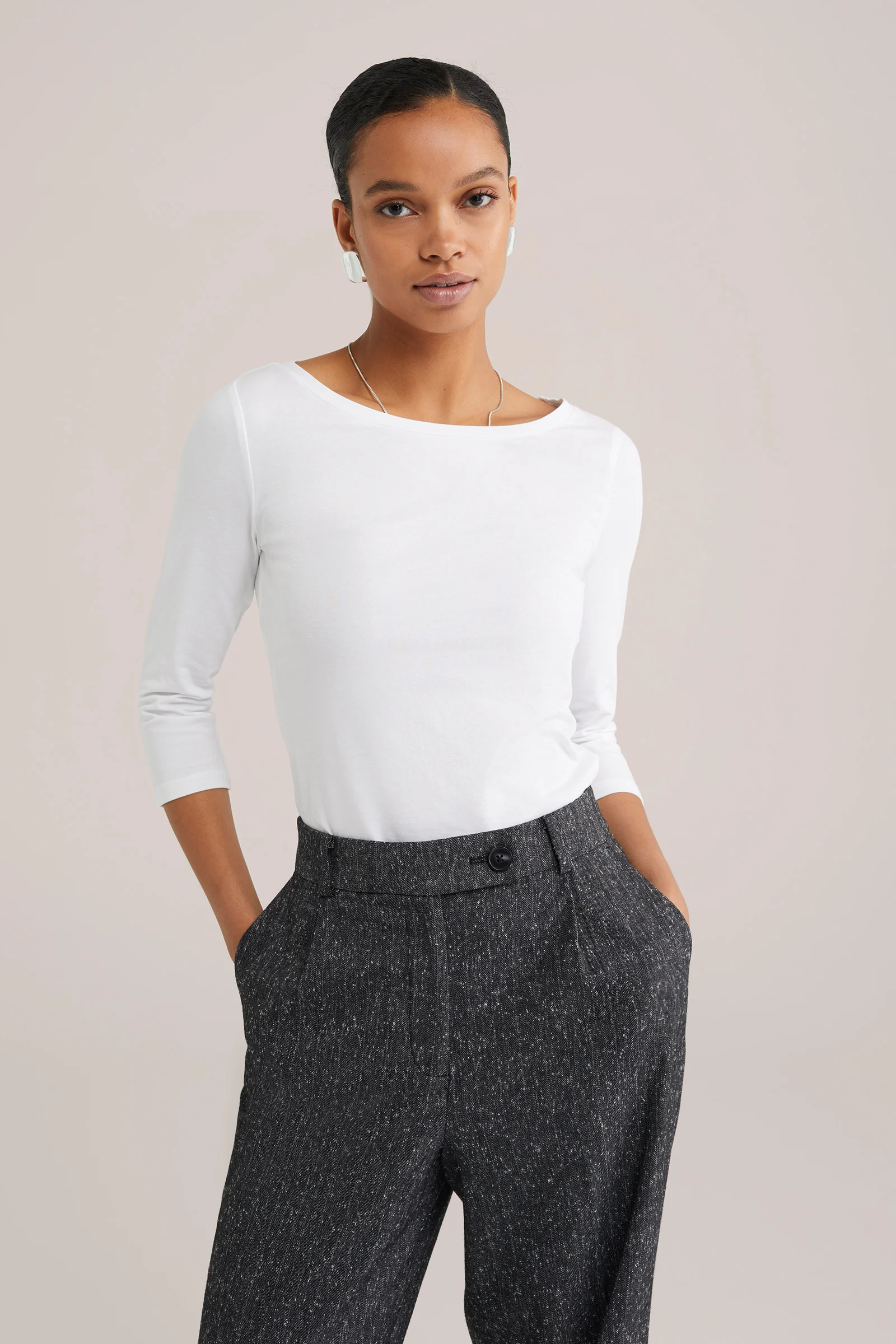 Dames T-shirt met driekwart mouwen