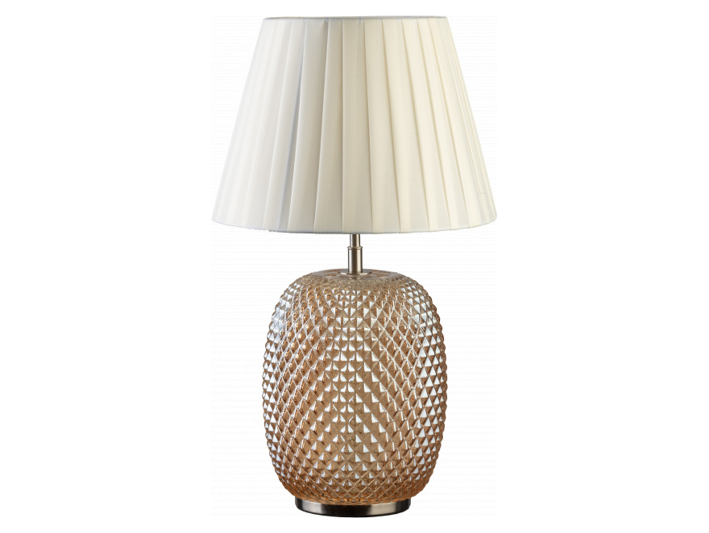 Lampa stołowa Muno szklana beżowa