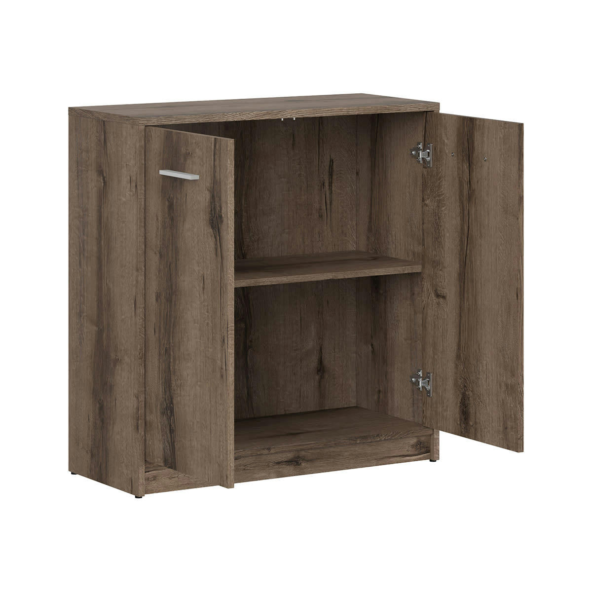 - Buffet 2 portes stratifiés naturel foncé
