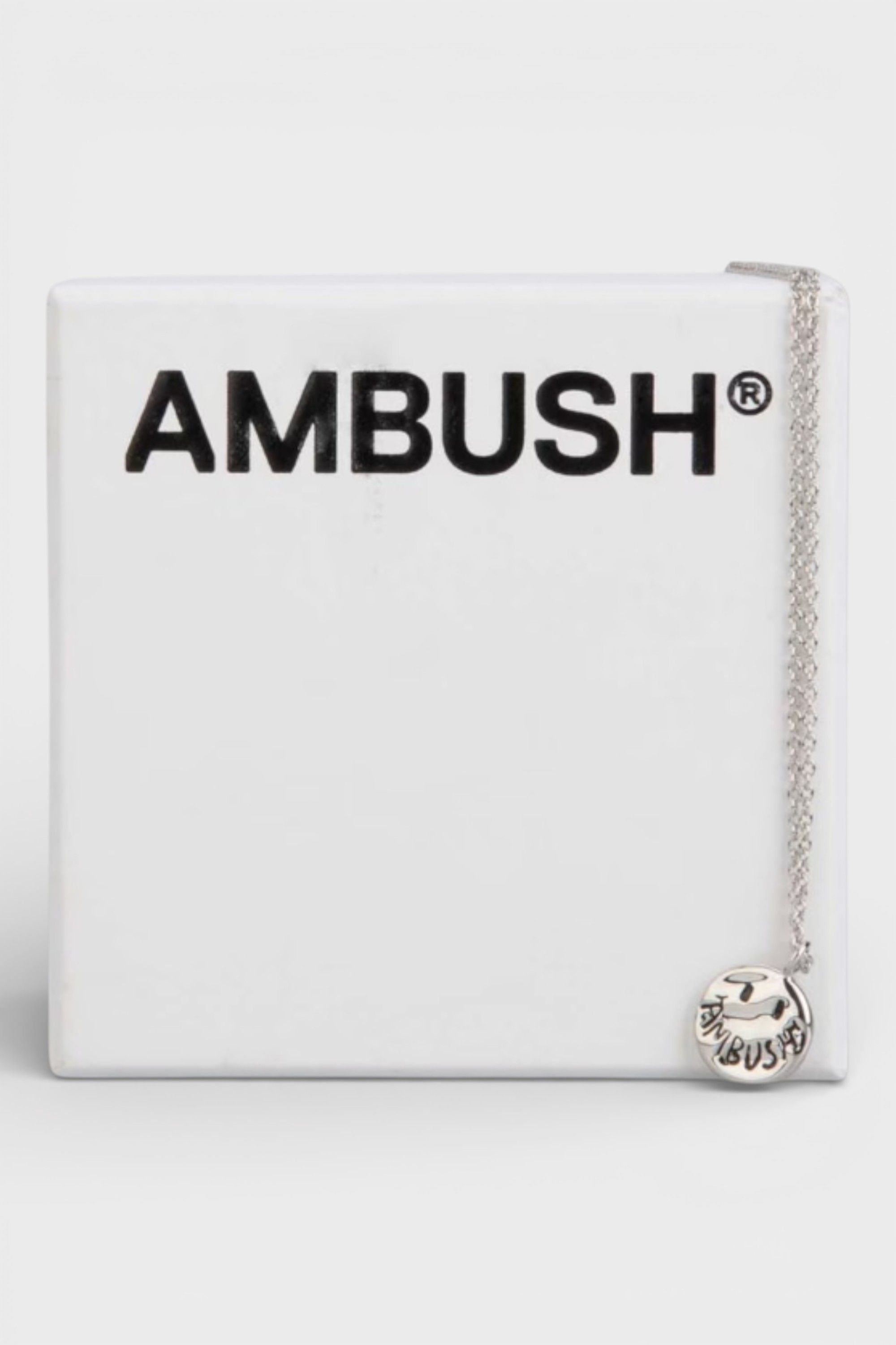 Ambush Smiley Charm Necklace Silver-Plated