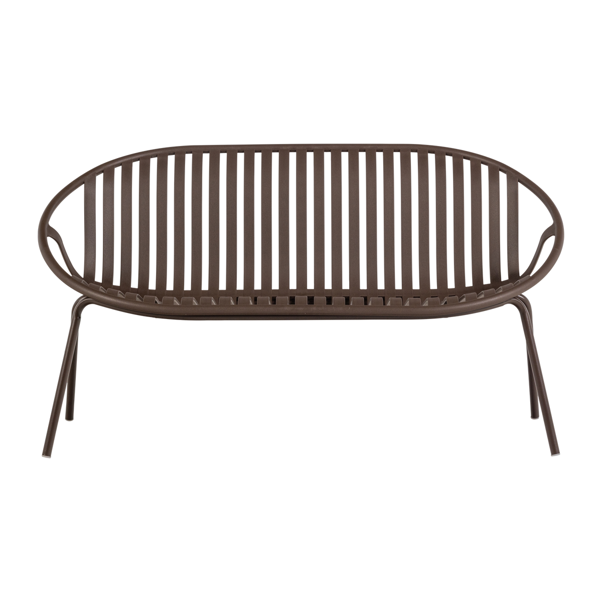 WOOOD bank 2-zits Bruce - Polypropeen/Metaal - Paars/Bruin - 74x131x74