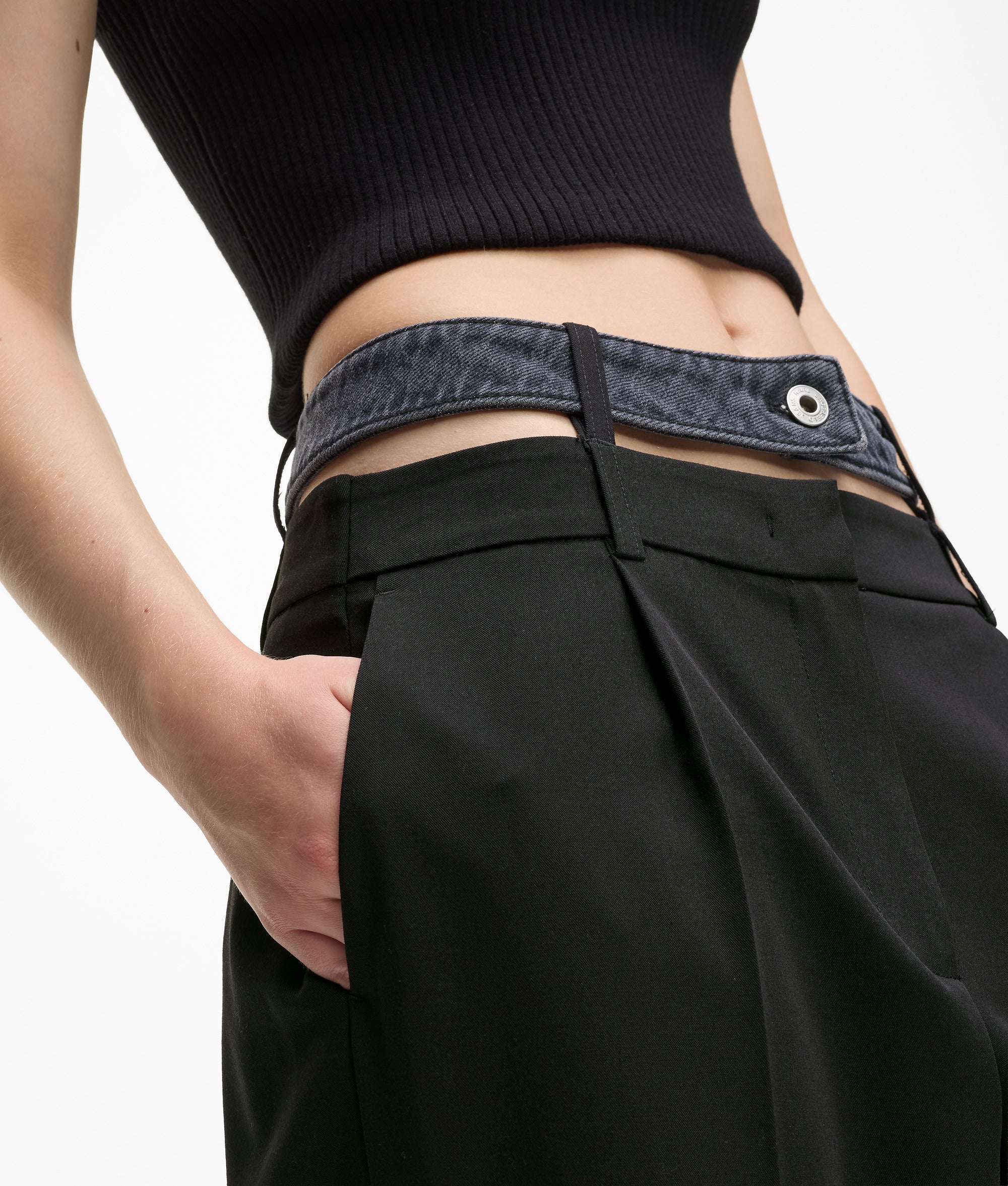 Pantalon avec double élastique à la taille