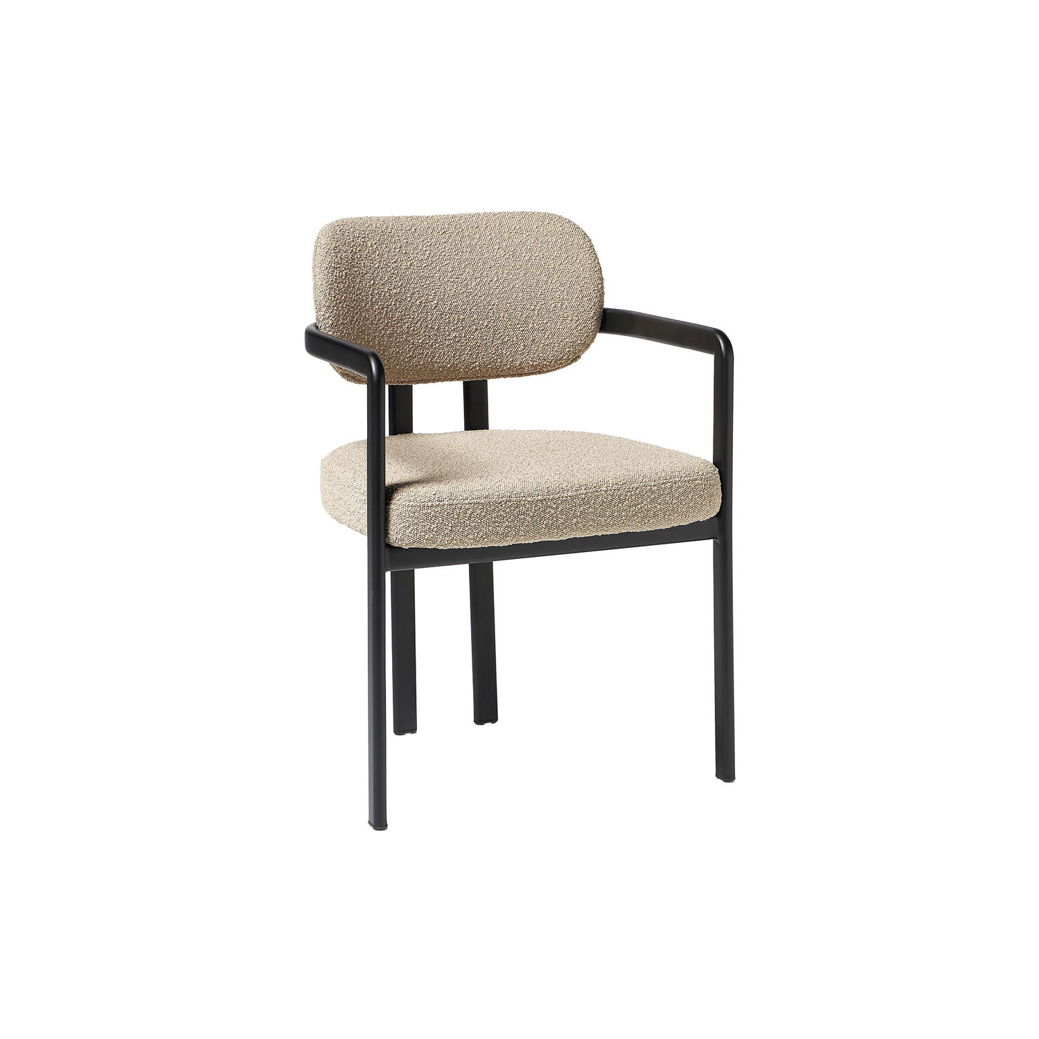 Adrien Arm Chair, boucl&eacute; beige