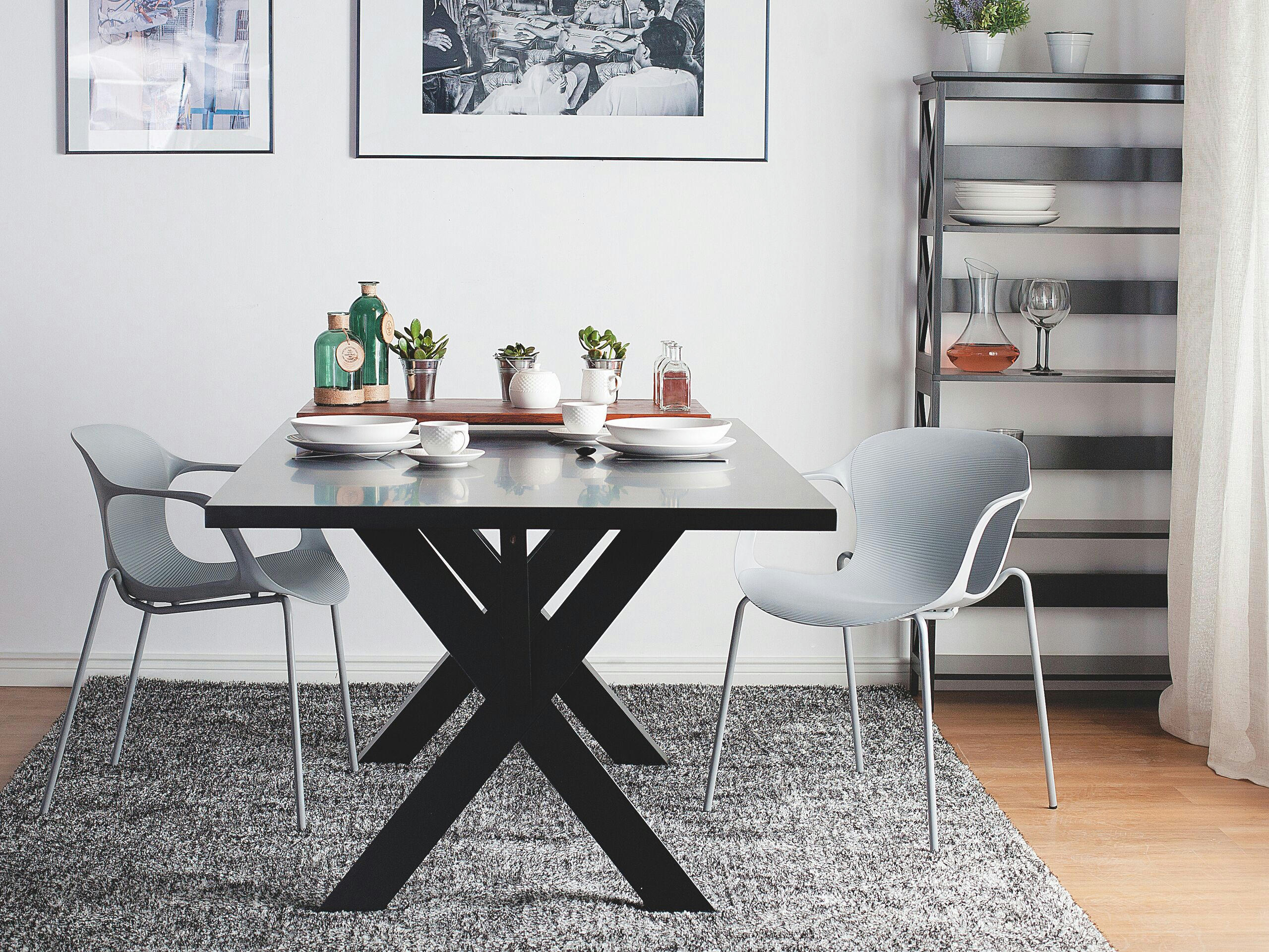 ELBERT - Lot de 2 chaises grises