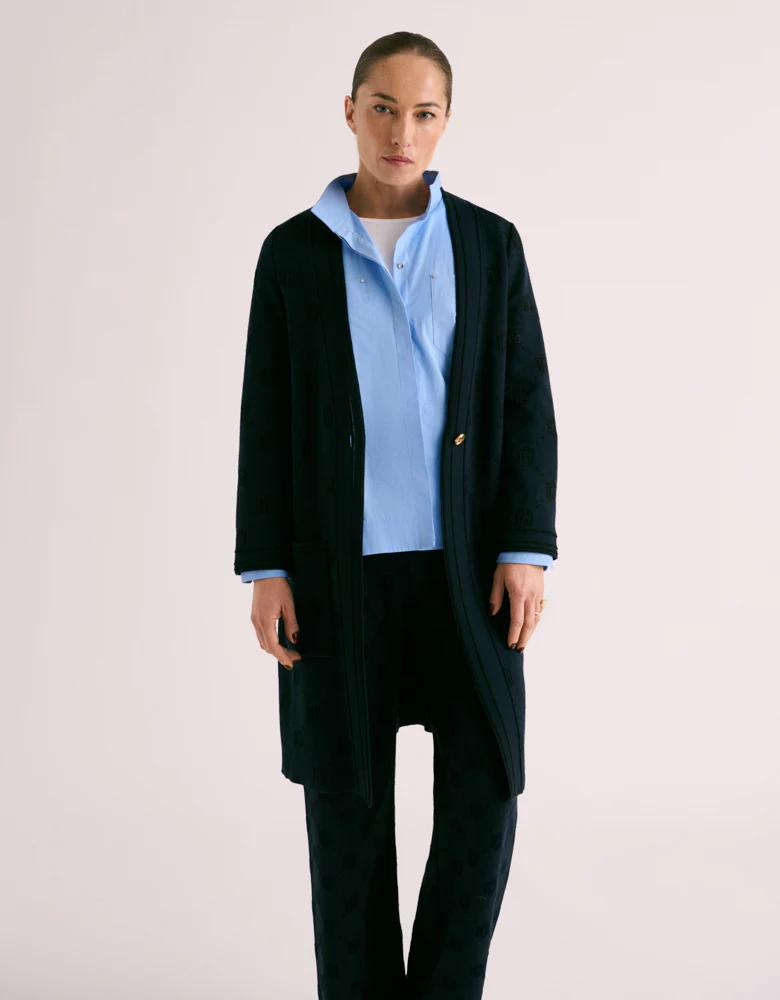 Manteau maille jaquard irisée NEF/88005/886