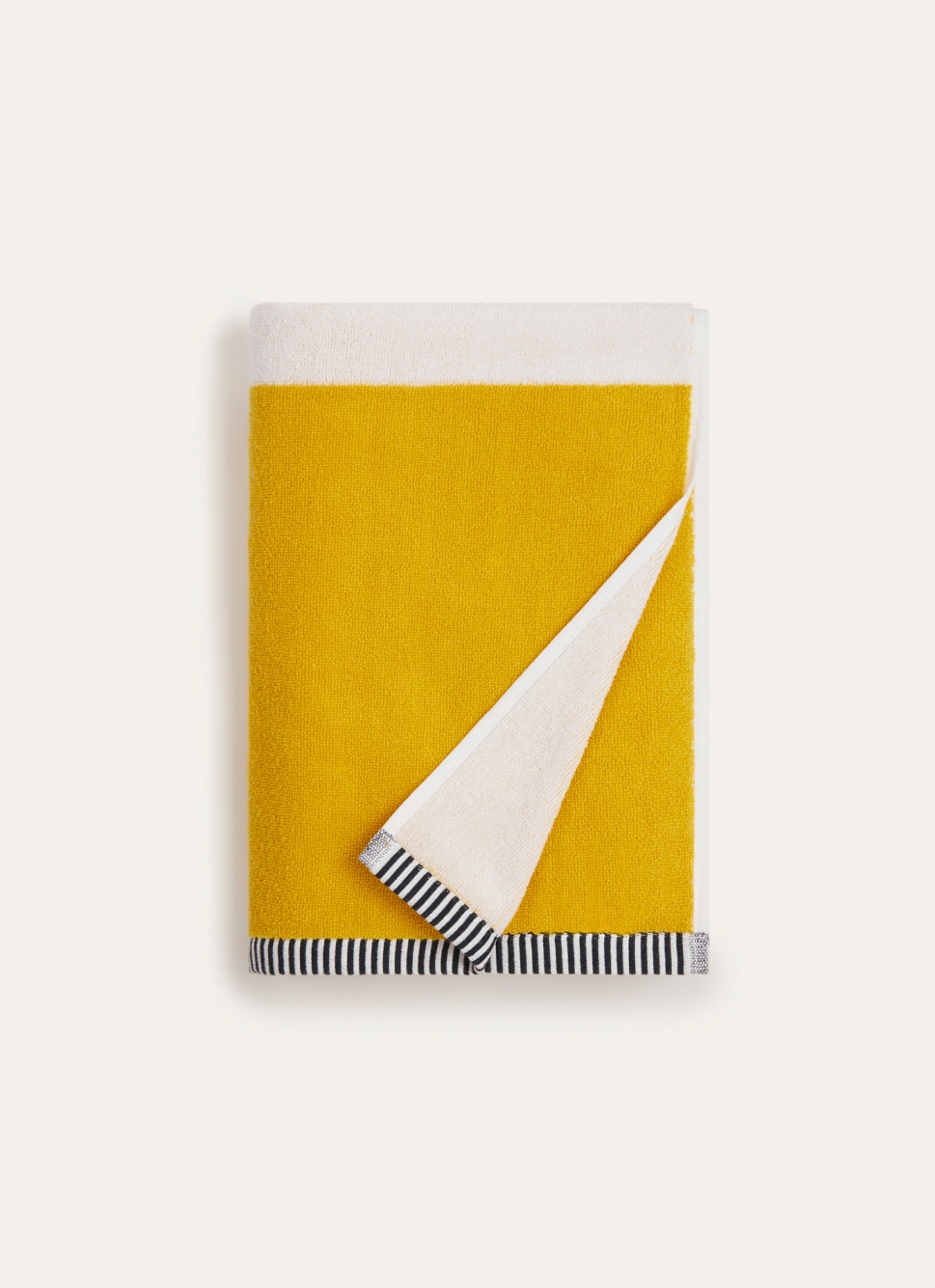 SERVIETTE DE TOILETTE BICOLORE JAUNE