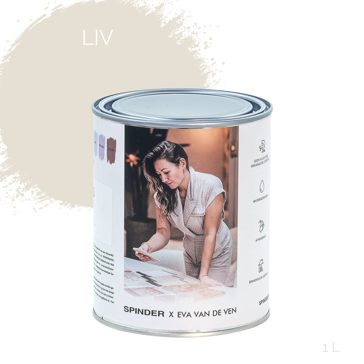 Spinder x eva van de ven 1L matte muurverf - Liv
