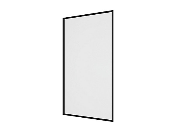 Pare baignoire noir mat style industriel - 70 x 140 cm - Verre trempé - BRADENTON