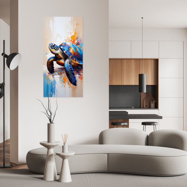 Naklejka na ścianę do salonu sypialni Feeby Żółw Gady Morze Ocean 40x80