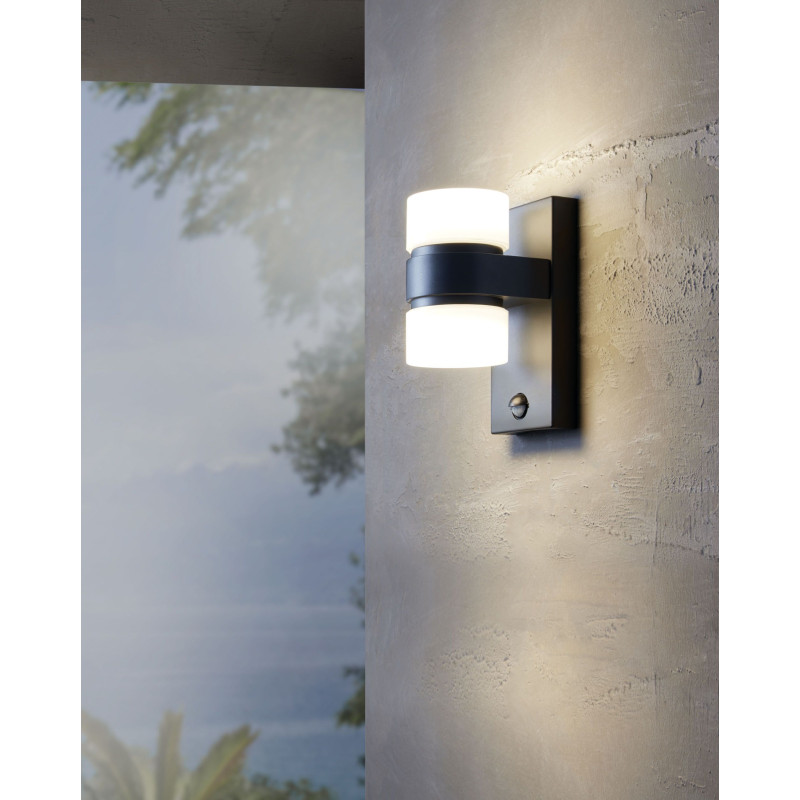 Applique extérieure LED Atollari avec détecteur de mouvements 2 x 6 W EGLO