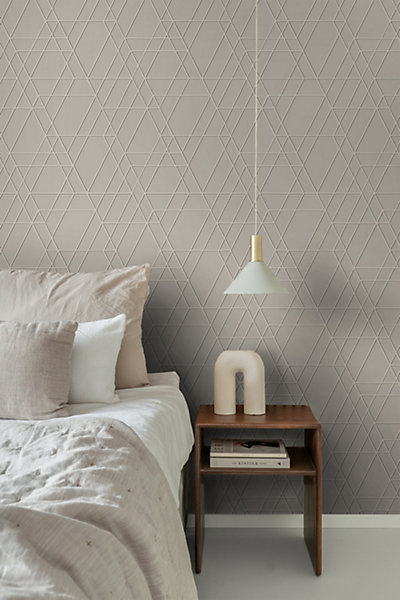 ESTAhome papier peint graphique 3D taupe 50 x 900 cm