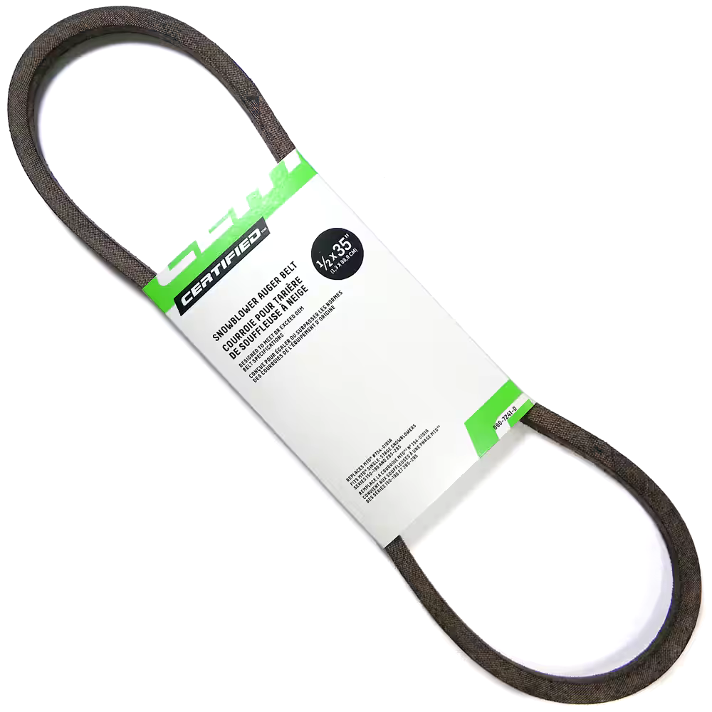 Certified Snowblower RePlacement Auger Belt, 1/2 x 3.5-in