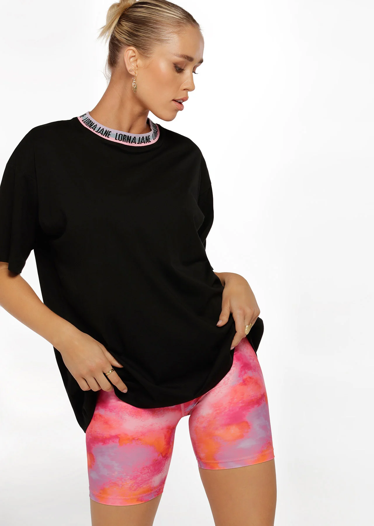 Metaverse Stripe Boyfriend Tee