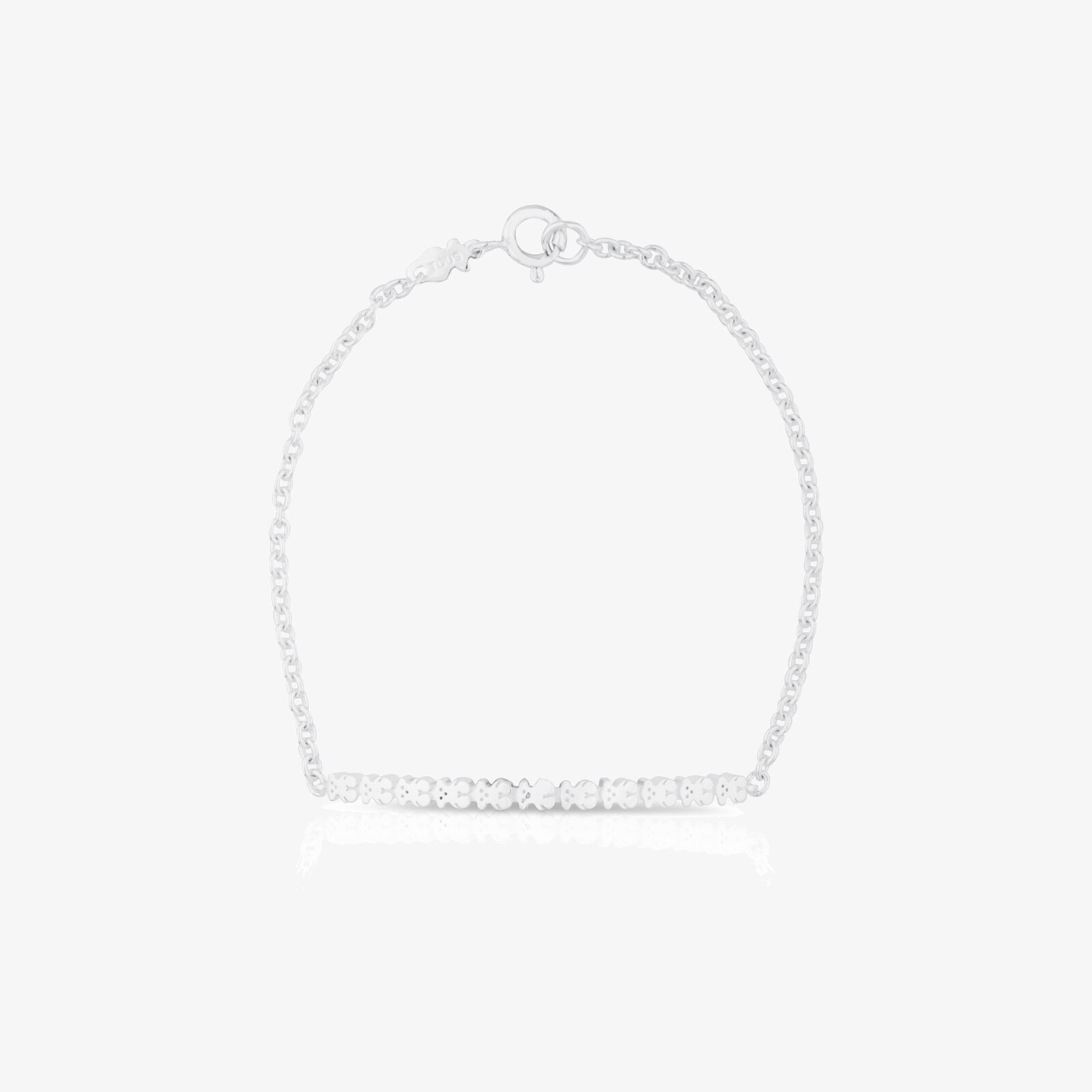 Pulsera de plata de 17,5cm Straight