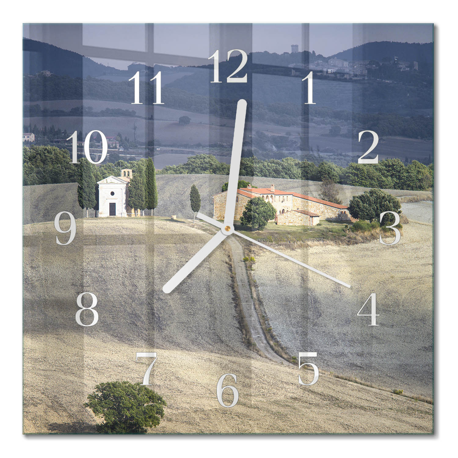 Zegar foto 30x30 Krajobraz design na ścianę