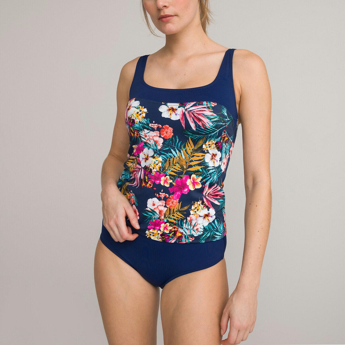 Haut de maillot de bain tankini, imprimé floral