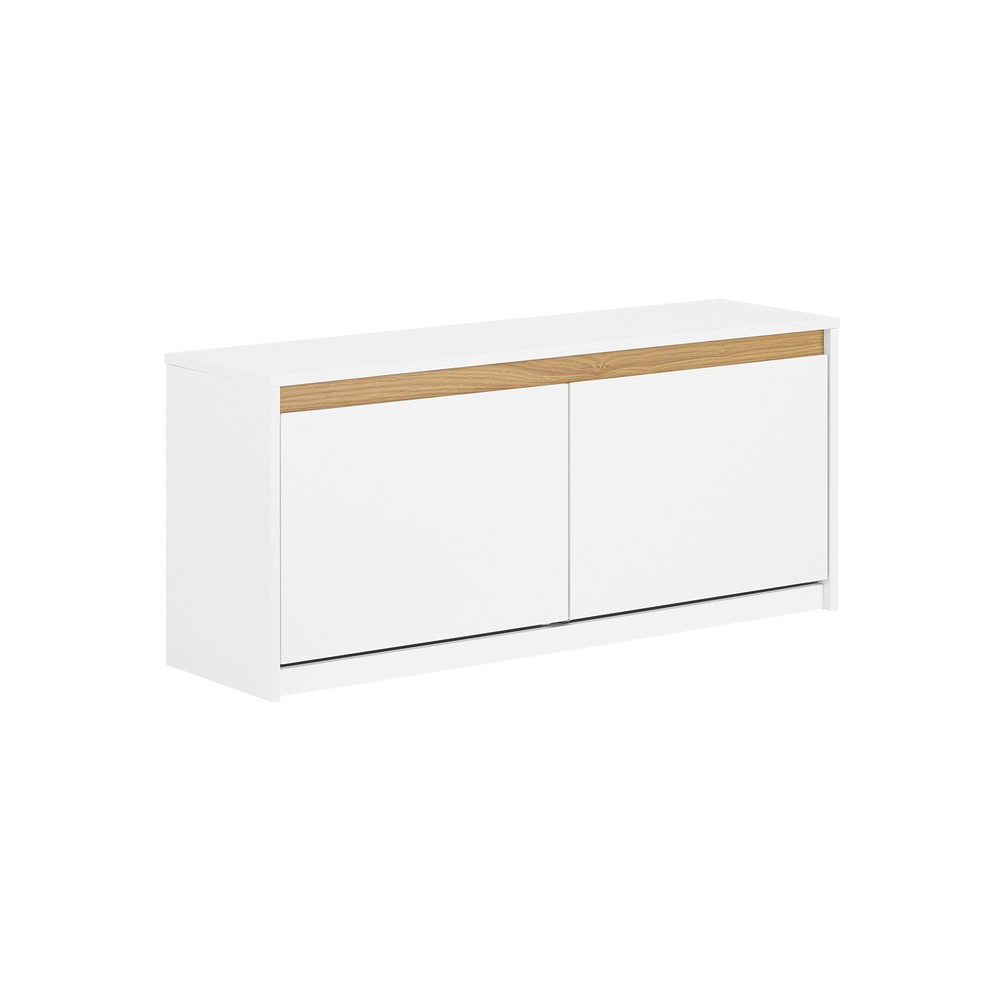 SoBuy Szafka na buty z dwoma drzwiami Biały 104x30x47cm FSR171-W