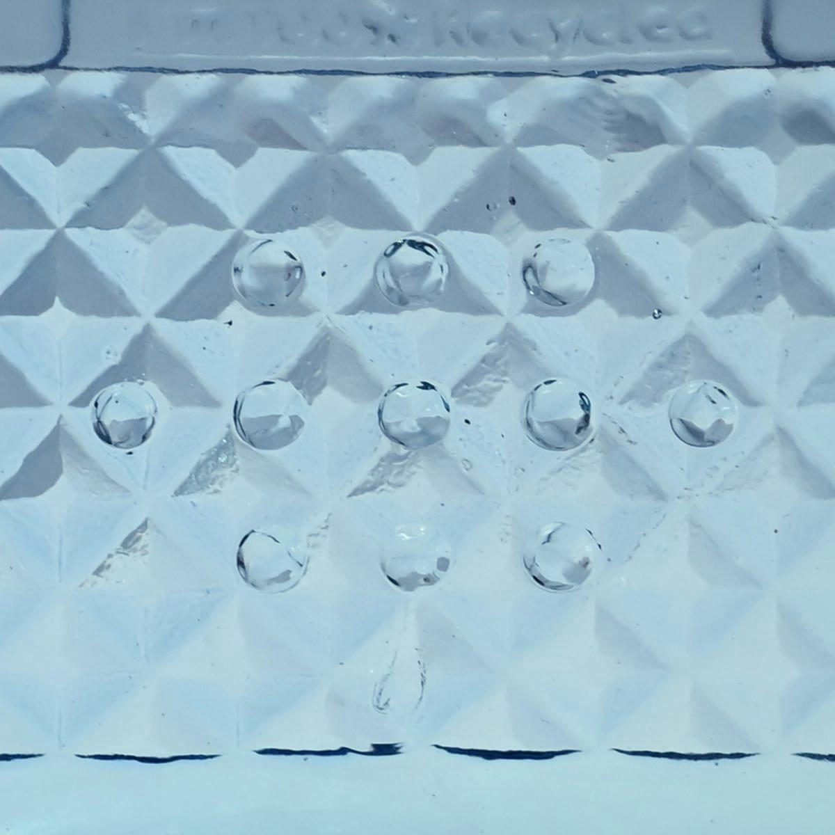 DIAMOND - Porte savon verre recyclé  ciel 12x9x3 cm