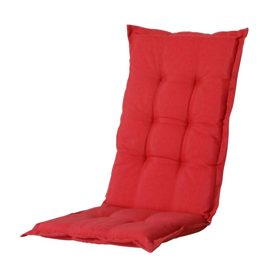 Madison - Tuinstoelkussen Lage Rug Panama brick red - Ca. 105x50 cm - Set van 4