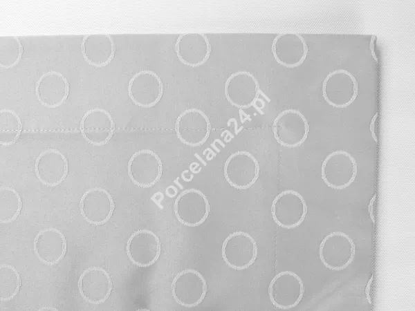 Obrus prostokątny 140 x 180 cm Surbo - Perfekt Kolor2 Szary kółka 81.140x180-PE02