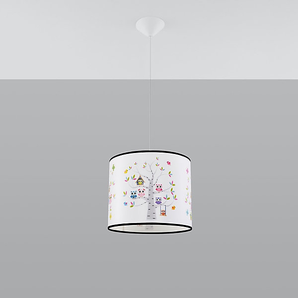 Lampe suspendue en PVC 1 lampes 30x30x82cm Sollux
