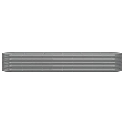NNEVL Garden Planter Powder-coated Steel 440x80x68 cm Grey