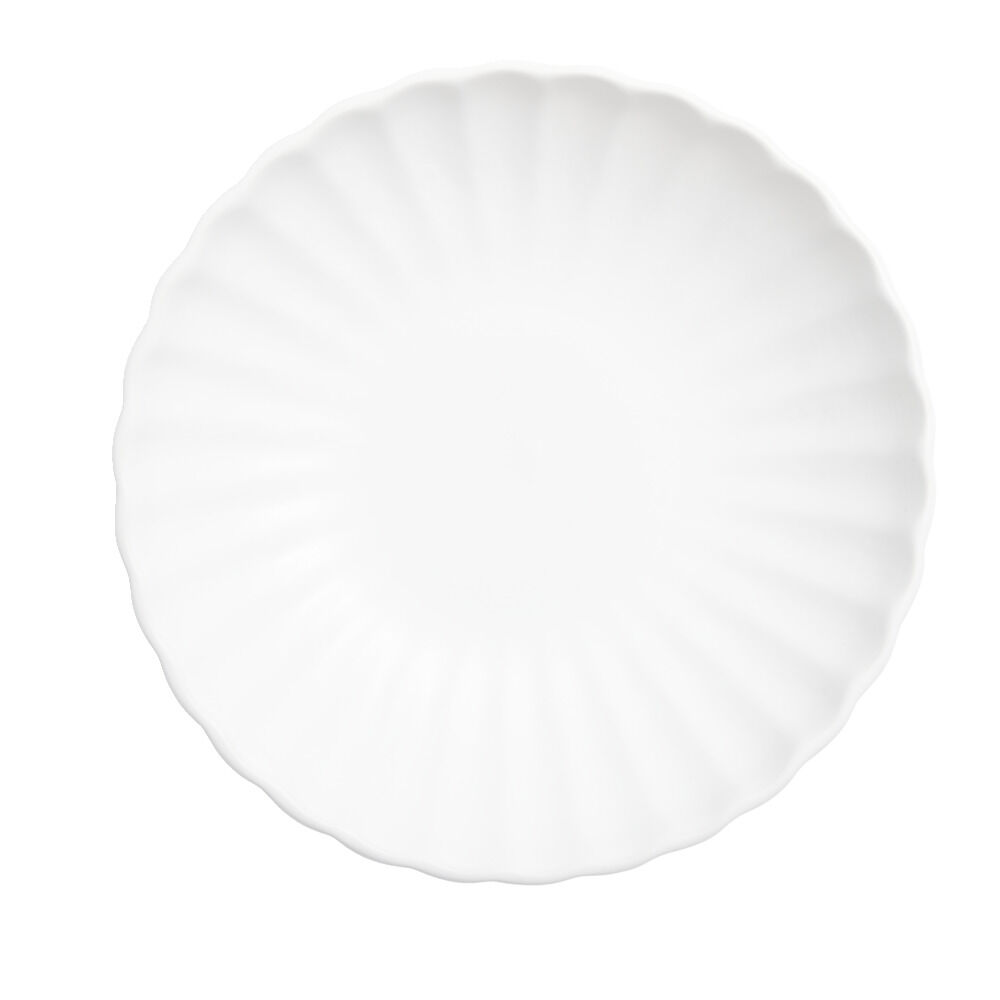 Assiette à soupe Venise rebord ondulé faïence blanc Ø20cm