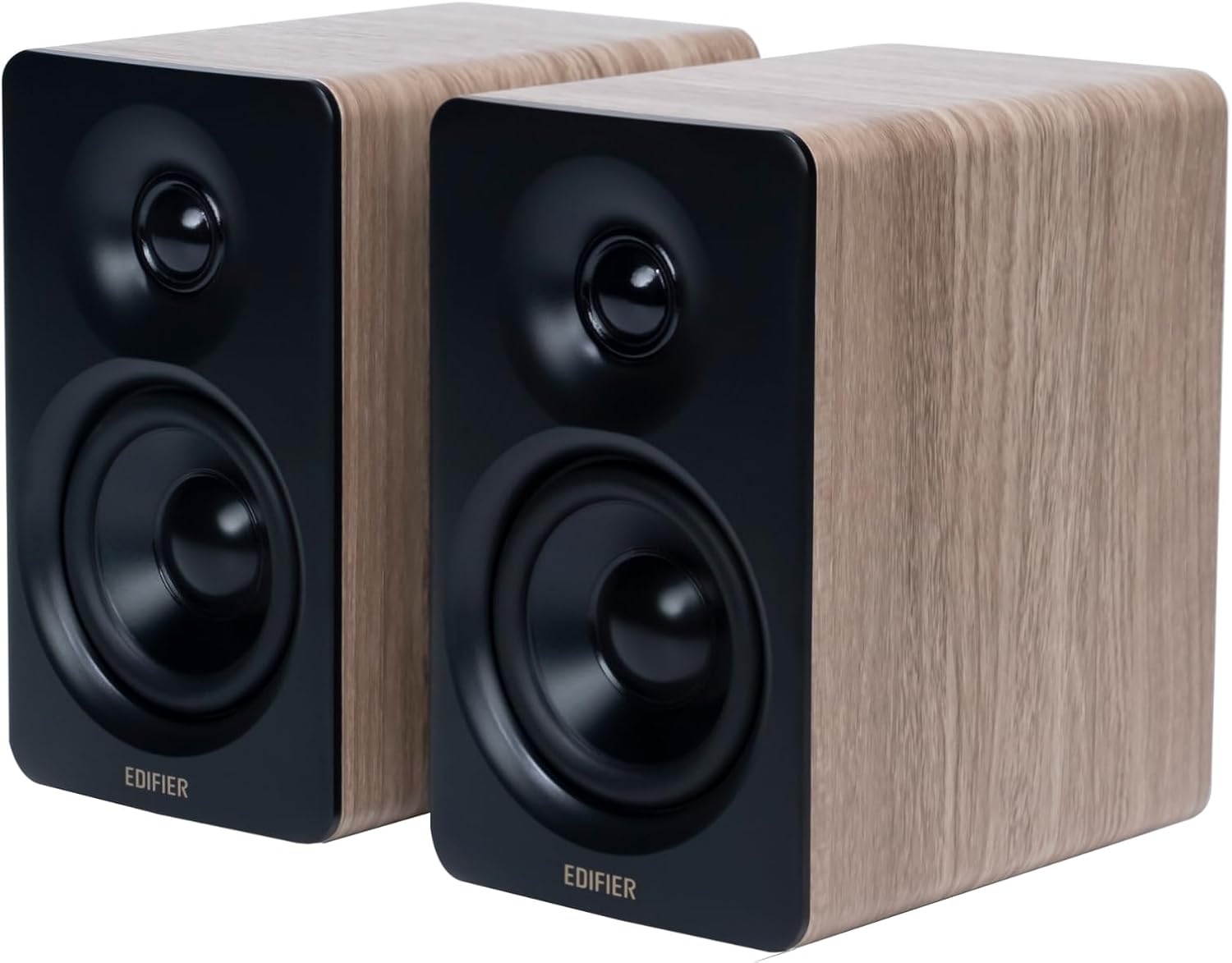 Edifier M60 Multimedia Speaker Bluetooth 5.3, 66W RMS, Hi-Res Audio & Hi-Res Wireless Audio, LDAC,3 Mid Bass & 1 Tweeter, USB-C & Aux Inputs, Compact Desktop Speaker – Classic Oak